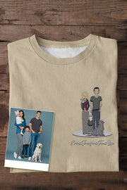 Custom Family Member Embroidered T-Shirt