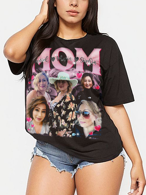 Family Personalized Custom Unisex T-shirt-Mother's Day, Birthday Gift For Mom, Grandma,For Family Members