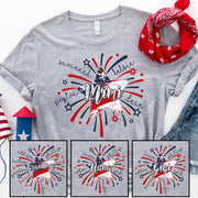 Custom Mimi And Kids Firework America Flag