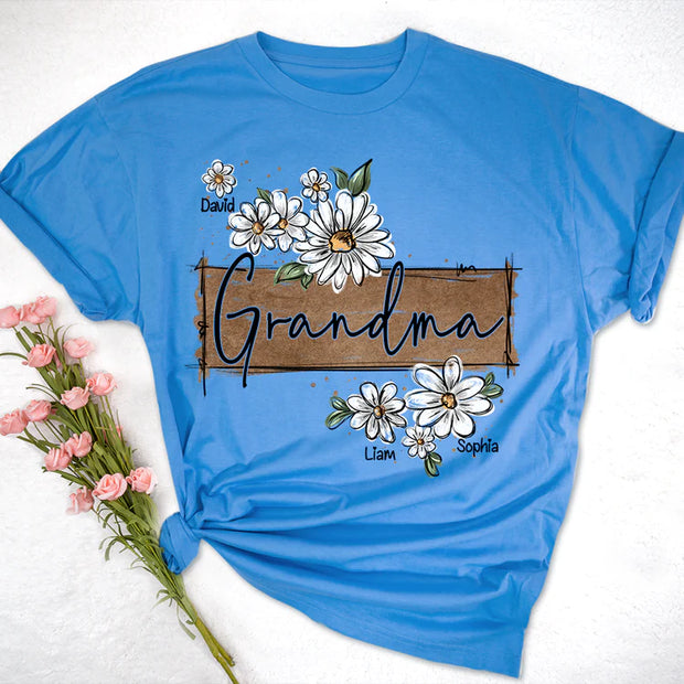 Custom Wildflower Art As A Gift For Grandma And Kids T-Shirt