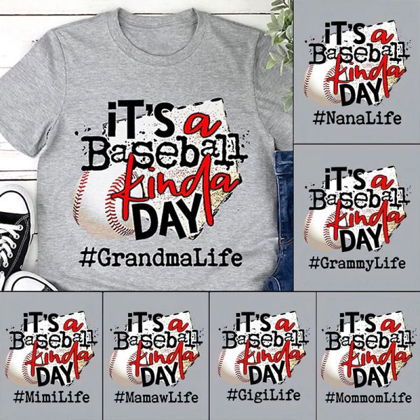 It's A Baseball Kinda Day Grandma Shirt Baseball Grandma Mimi Nana