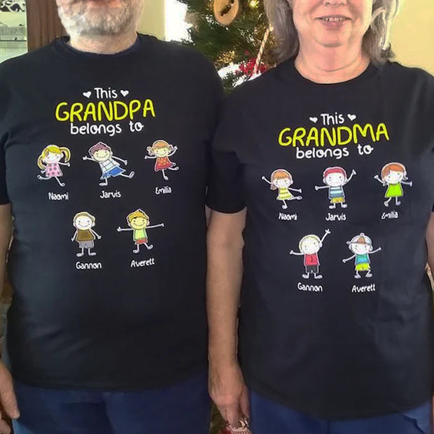Customized family shirts for your mother, grandpa, grandma, father