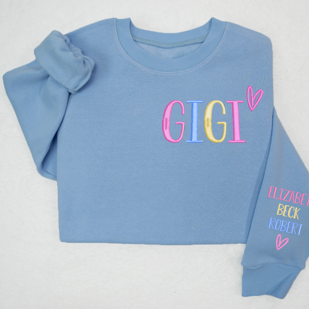 Custom Embroidered Grandma Trend 2024 Sweatshirt