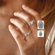 Fingerprint engraving ring customization•Mother's Day Gift •Actual Fingerprint Ring• Fingerprint Ring•Promise Ring•Eternity Ring•Father's Day Gift
